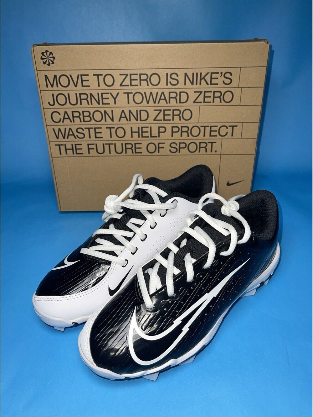 Nike Vapor Ultrafly 4 Keystone BG Baseball Cleats Black White 4.5Y DA0702-001